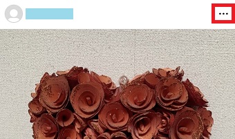 「・・・」をタップするとその投稿に対してのメニューが表示される