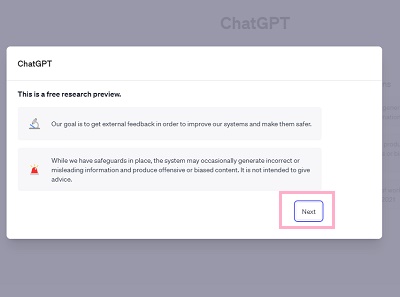 「Next」ボタンをクリック