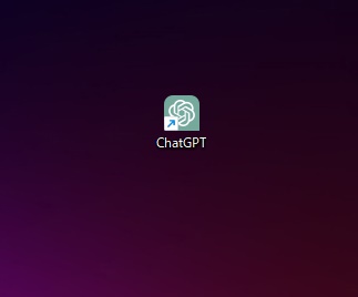 デスクトップ上にChatGPTのショートカットアイコンが作成された