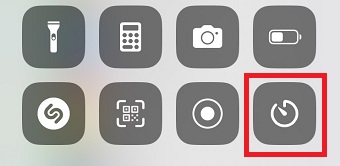 コントロールセンターにタイマーが追加された
