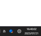 タスクバーに秒数を表示された