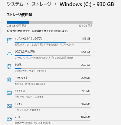 すべてのカテゴリを表示できた