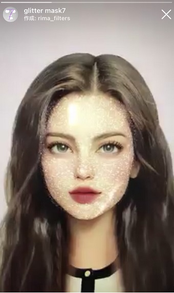 「glitter mask7」で加工