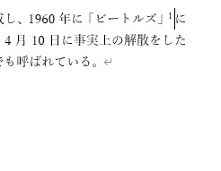 同じ脚注番号を挿入できた