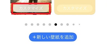 「カスタマイズ」をタップ