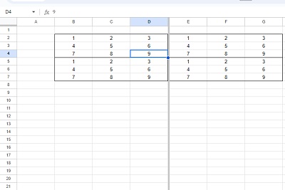 選択したセルの右側の列を固定できた