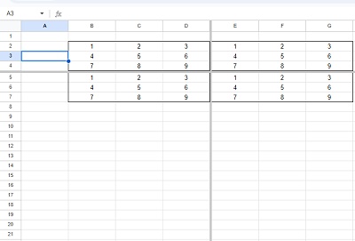 グレーの横線をドラッグして表の真ん中でドロップ