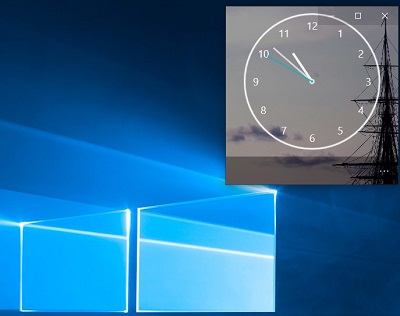 Nightstand Analog Clockを起動するとデスクトップ画面の最前面に常にアナログ時計が固定表示される