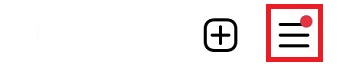 右上の3本線をタップ