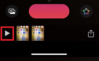 再生ボタンをタップ