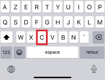「Ç」を入力したい時は「C」を長押し