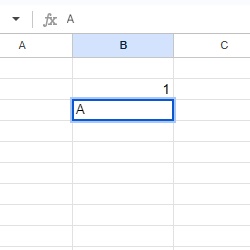 B3セルに「A」を入力しようとすると…