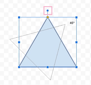 回転ハンドルをドラッグ