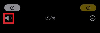 スピーカーをタップしてミュートにする