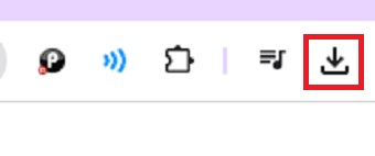 ダウンロードのボタンをクリック