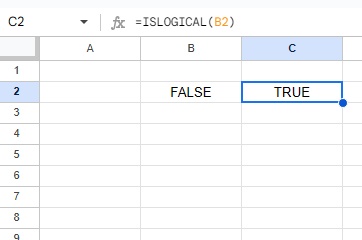 B2セルの内容を「FALSE」に変更