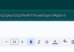 「シート1」のURLを確認