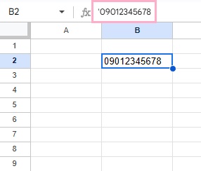 セルの最初に「'（アポストロフィー）」を入力して先頭の0を消さずにそのまま維持することも可能