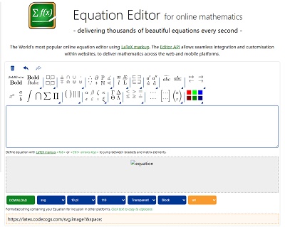 Equation Editorトップ画面