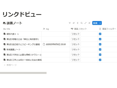 元々用意してあったページからデータベースを表示させることができた