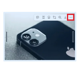 画像の上にカーソルを置き右上のメニューの『・・・』をクリック