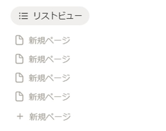 各アイテムをクリックすることでページを開くことができる