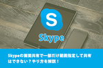 Skypeの画面共有で一部だけ範囲指定して共有はできない？やり方を解説！