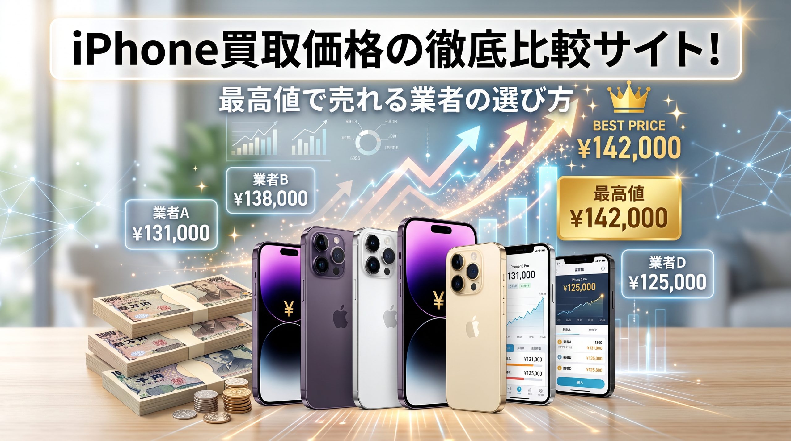 iPhone買取価格の徹底比較サイト！最高値で売れる業者の選び方