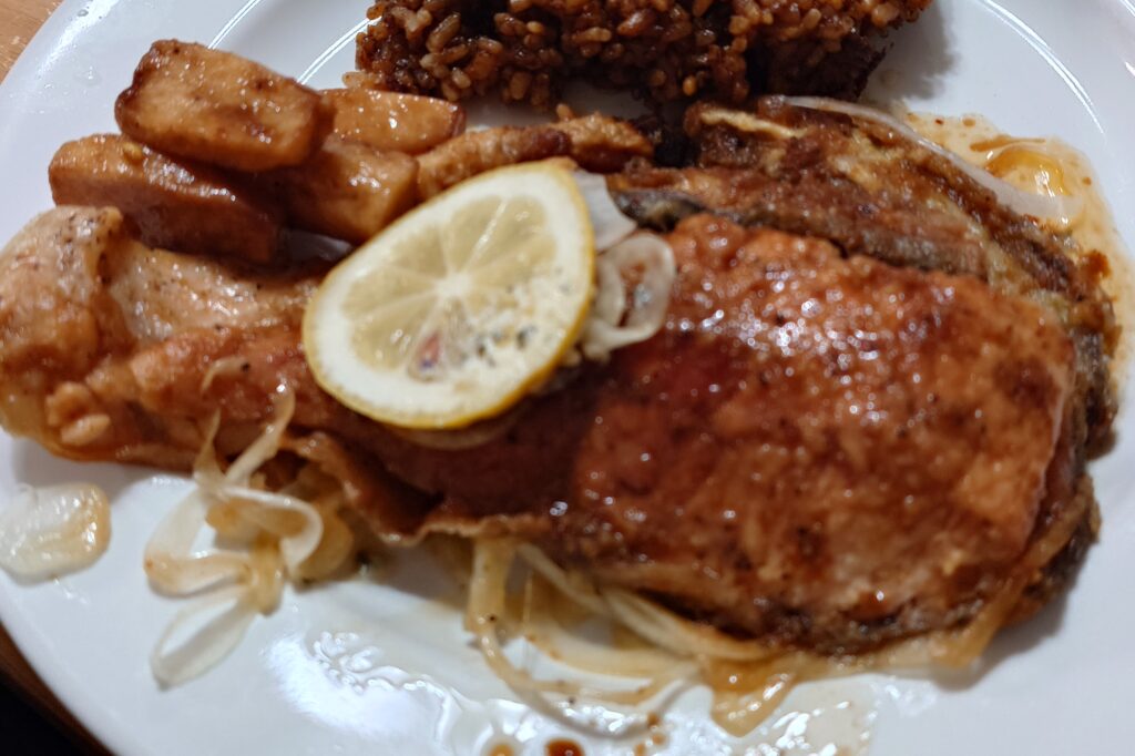 金沢市小立野ニュー狸のサーモンステーキとやきめし弁当|高山不動産 繁忙期給食