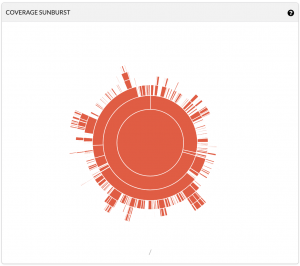 Codecov の Coverage Sunburst の図