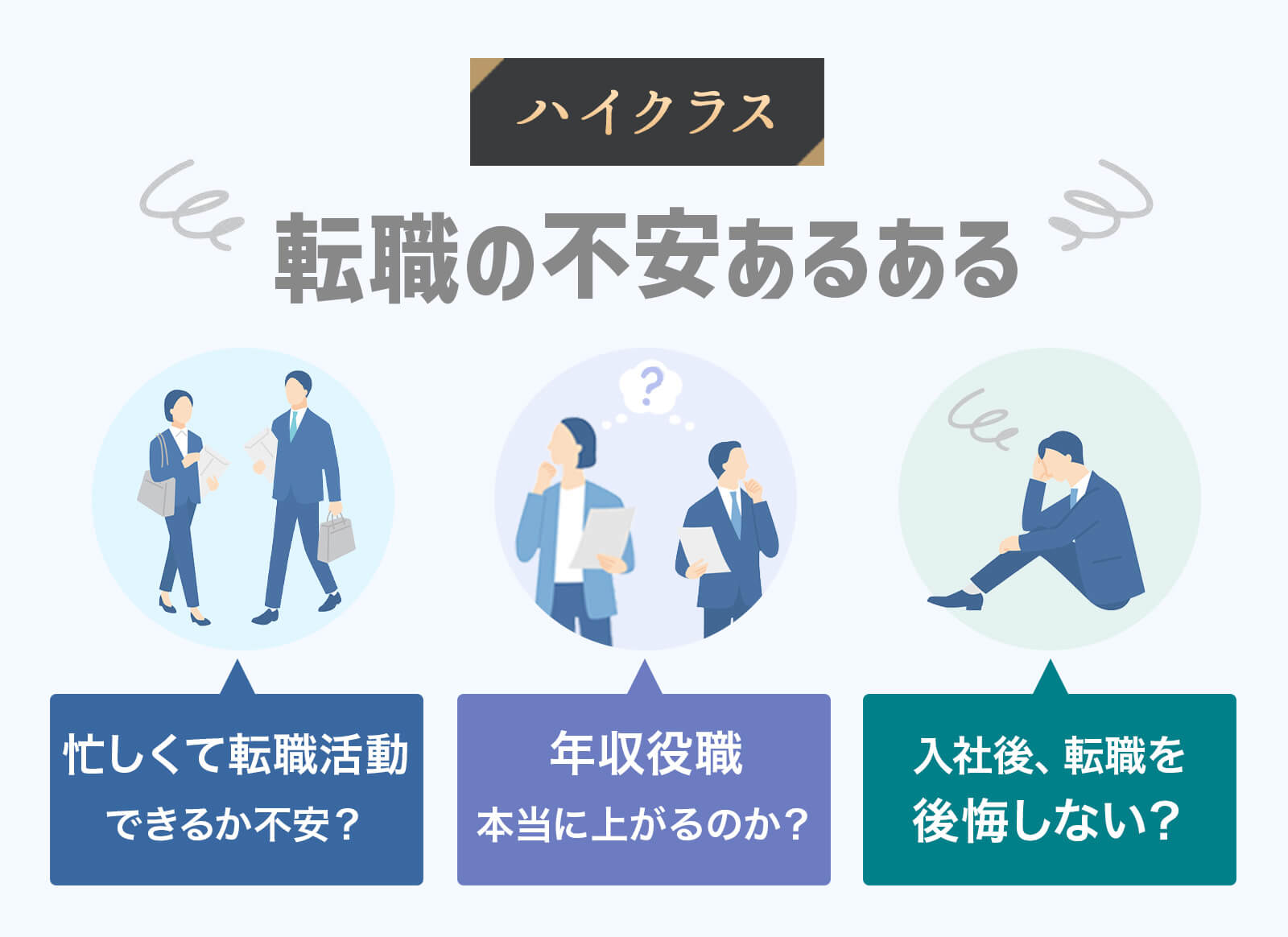 転職での不安あるある