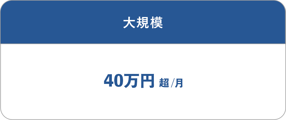 大規模システムの保守費用・月額40万円超