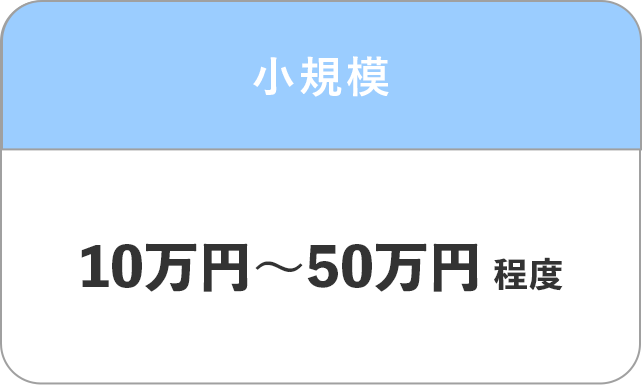 月額開発を行わない場合の小規模システムの追加開発費用・10万円〜50万円程度