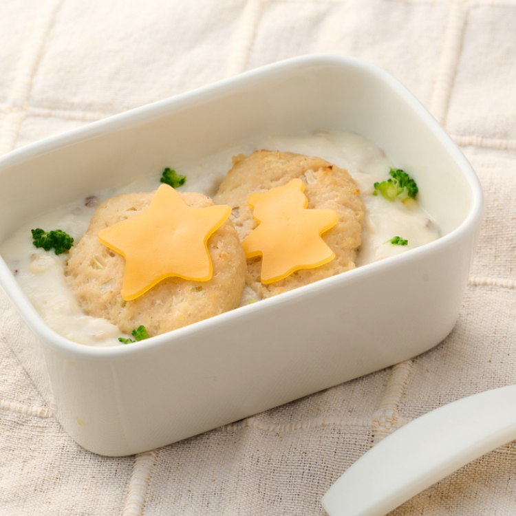 こくうま！きのこのクリームのハンバーグ