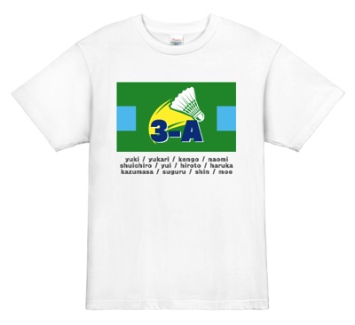 ポップなデザインで若々しいバドミントンTシャツ