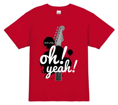 ギターモチーフのデザインがライブTシャツにピッタリ!