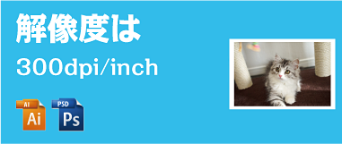 入稿データの解像度は、300dpi/inch