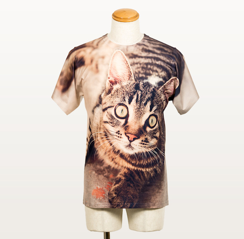 フルグラフィックTシャツ ネコの写真