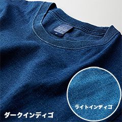 インディゴTシャツの生地画像