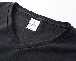 ファインジャージーVネックTシャツの生地画像