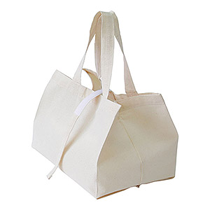 【販促品】横マチ付きコットンランチバッグ ナチュラル