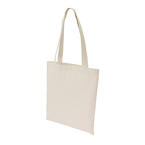 【販促品】コットンフラットショルダートート ナチュラル