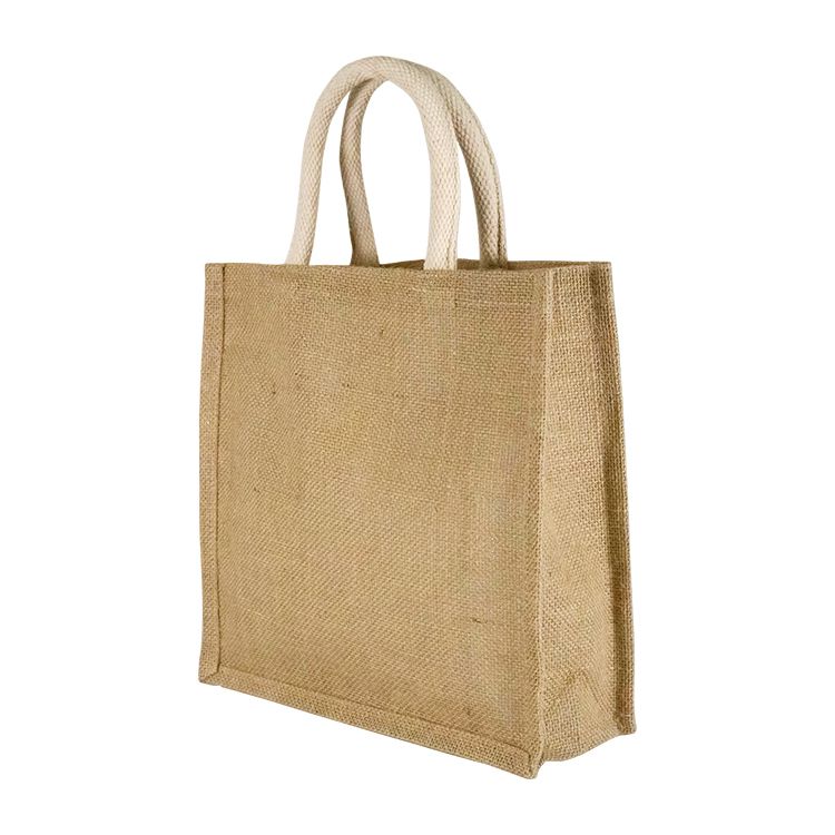 ジュートスクエアバッグ(M) ナチュラル(tote)