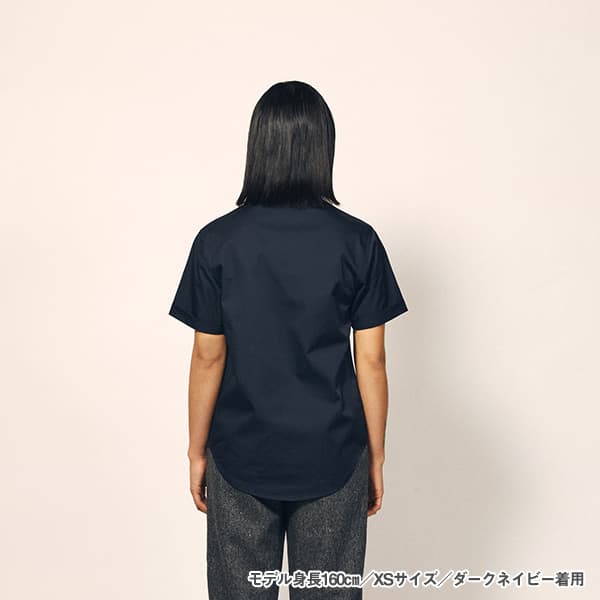 モデル身長160㎝/XSサイズ/ダークネイビー 着用/背面シルエット