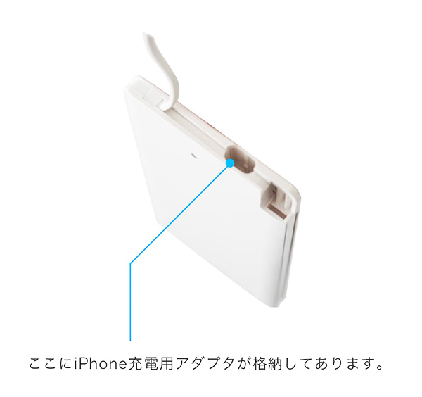 iPhone用変換アダプタ格納箇所
