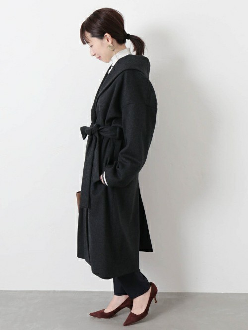 ショールカラールーズコート