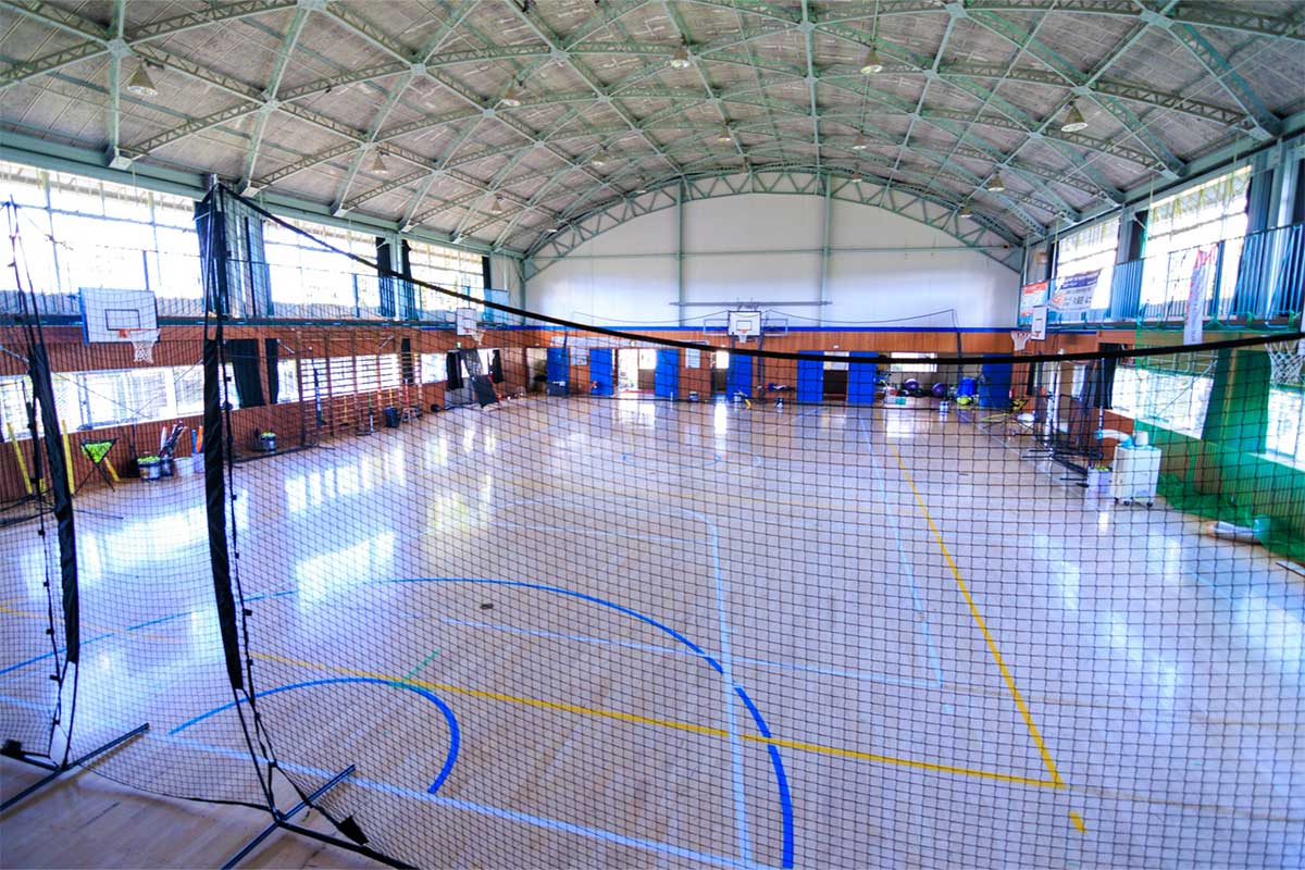 ABLAZEが活動に使用している旧蛭田小学校の体育館