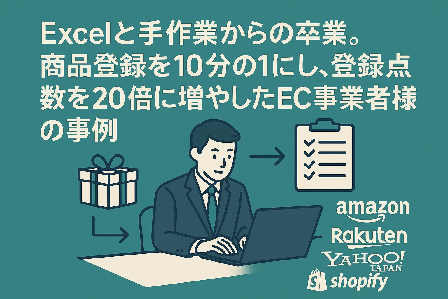 商品登録作業時間を10分の1にし、登録点数を20倍に増やしたEC事業者様の事例