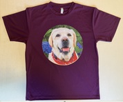 亡くなった愛犬の画像をプリントしたTシャツ