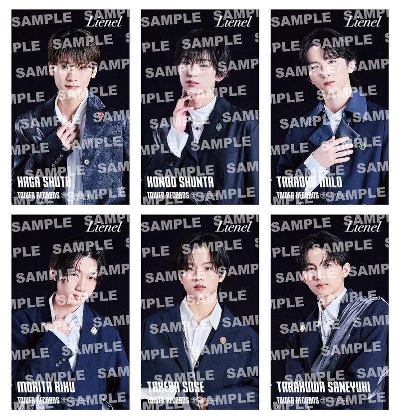 Lienel タワーレコード サイン入りパネル 集合 Lienel】1st アルバム「罪と罰」 タワーレコードにて